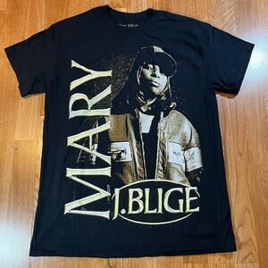 Mary J. Blige Photo Logo T-Shirt Short Sleeve Men Sz Medium New